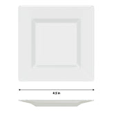 4.5 In. Clear Square Plates | 600 Count